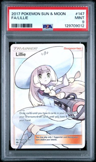 pokemon sun and moon lillie card 147 - & - 2017 - PSA 9 Deck Option:Cavalry Charge proof acrylic case and Custom Portgas D. Ace 2024