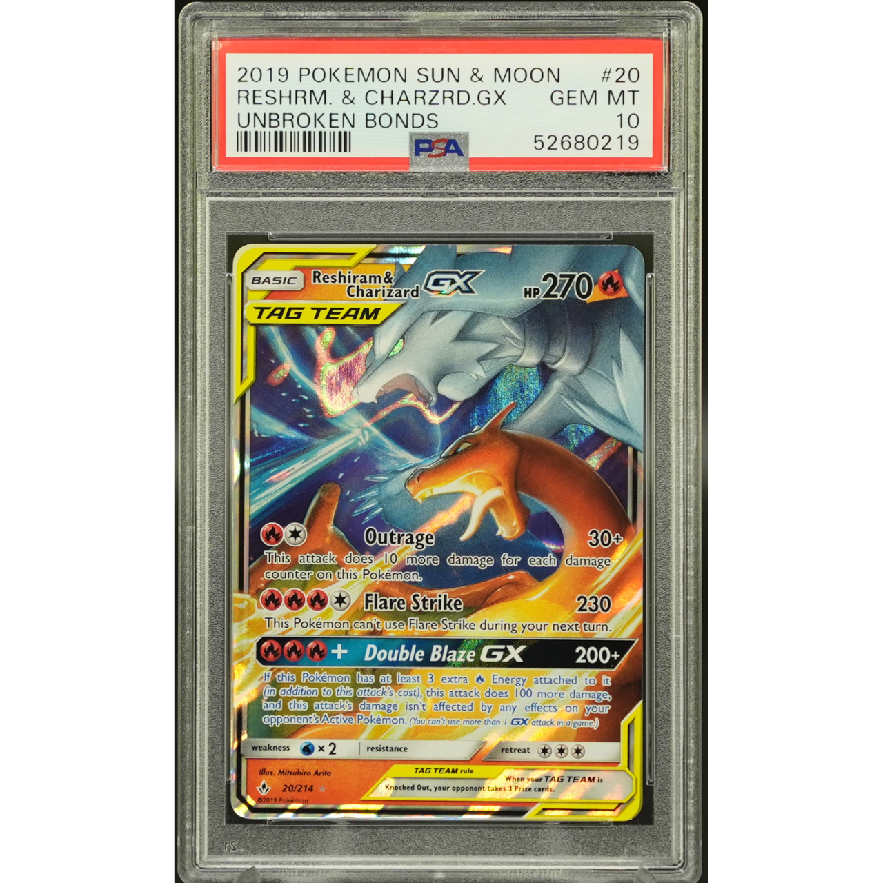 Reshiram & Charizard GX 20/214 Unbroken Bonds - 2019 Pokemon