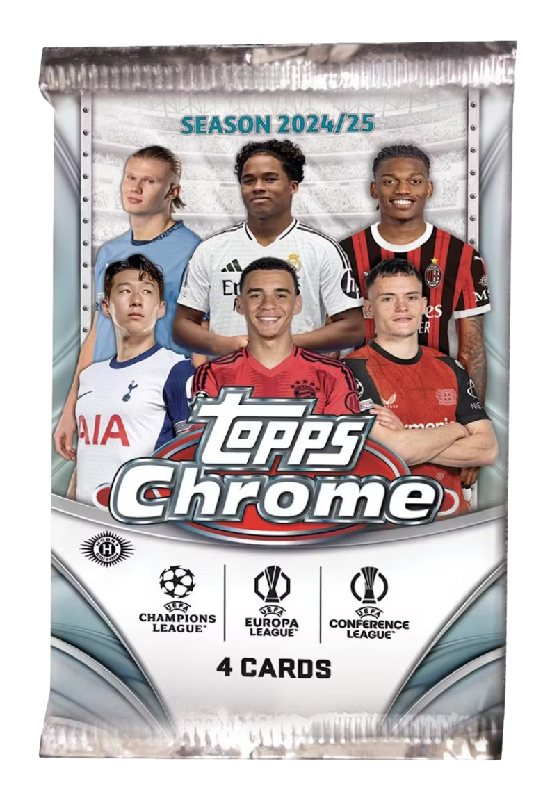2024-25 Topps Chrome UEFA Club Competitions Soccer Hobby Pack