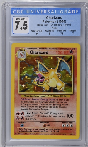 Charizard 4/102 - Base Set (Unlimited) - Holo - 1999 Pokemon
