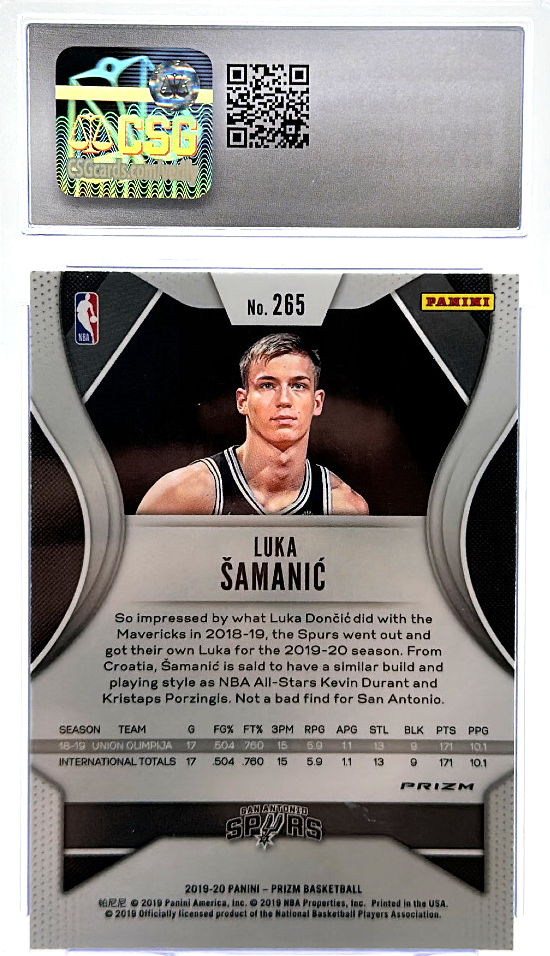 2019-20 Panini Prizm - Luka Samanic 265 - Red White Blue - CSG CGC 9.5