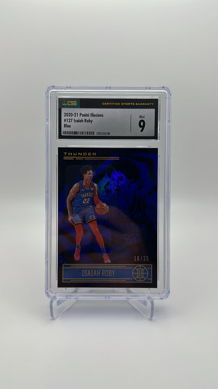 2020 Panini Illusions - Isaiah Roby 127 - Blue /25 - CSG CGC 9