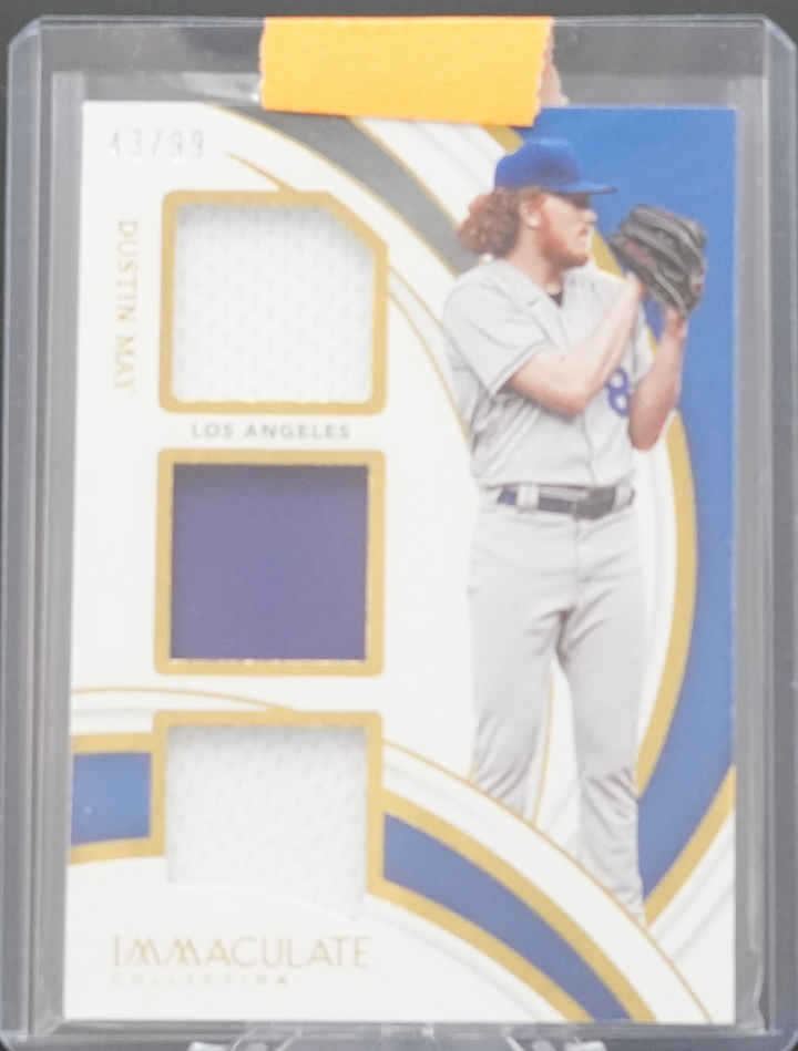 2022 Panini Immaculate Baseball - Dustin May IMT-DM - Triple Patch /99