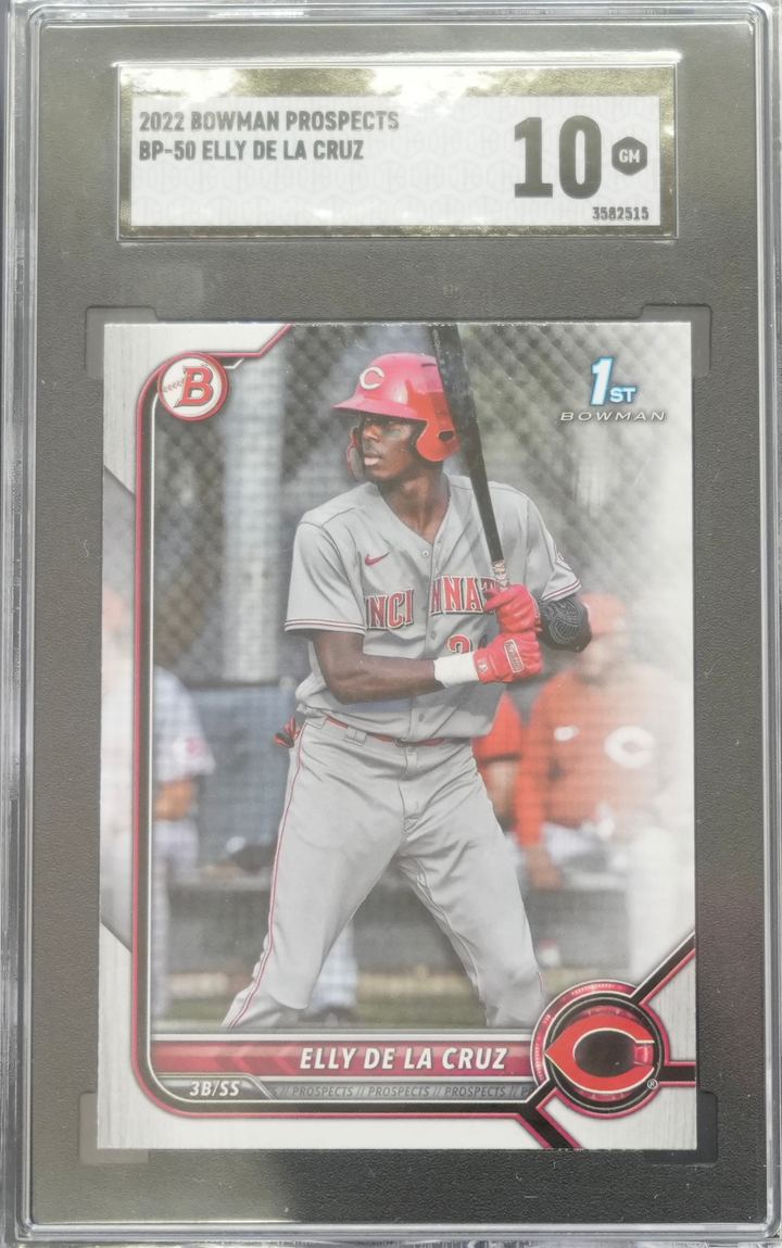 2022 Topps Bowman- Elly De La Cruz BP-50 - 1st Bowman - SGC 10