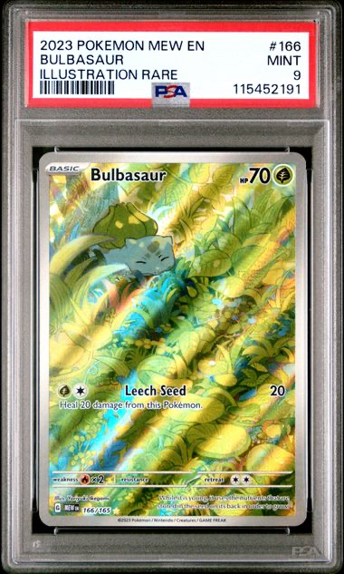Bulbasaur - 166/165 - Scarlet & Violet 151 - 2023 Pokemon - PSA 9