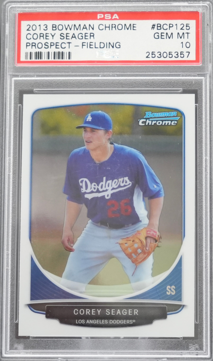 2013 Topps Bowman Chrome - Corey Seager BCP125 - Prospect Fielding - PSA 10