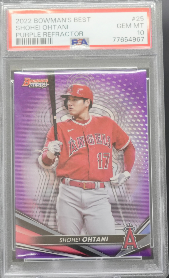 2022 Topps Bowman Best - Shohei Ohtani 25 - Purple Refractor /250 - PSA 10