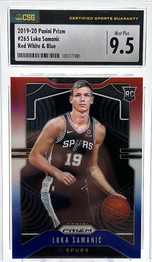 2019-20 Panini Prizm - Luka Samanic 265 - Red White Blue - CSG CGC 9.5