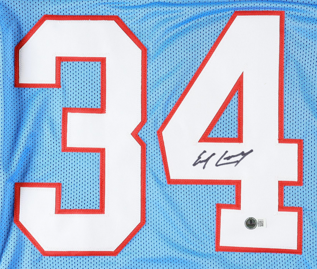 Earl Campbell Autographed Signed Custom Houston Oilers Jersey - Beckett Certified