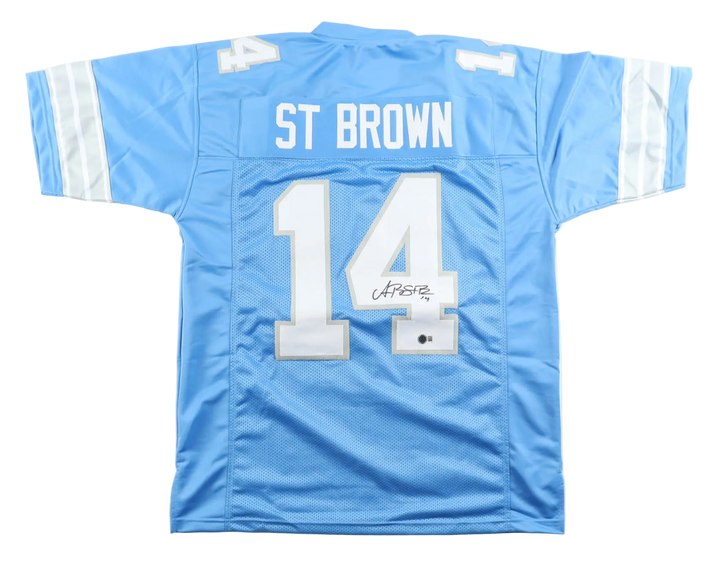 Amon-Ra St Brown Autographed Signed Custom Jersey with Beckett COA