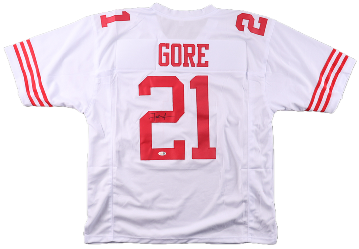 Frank Gore Autographed Signed Custom White 49er's Jersey - JSA Certified