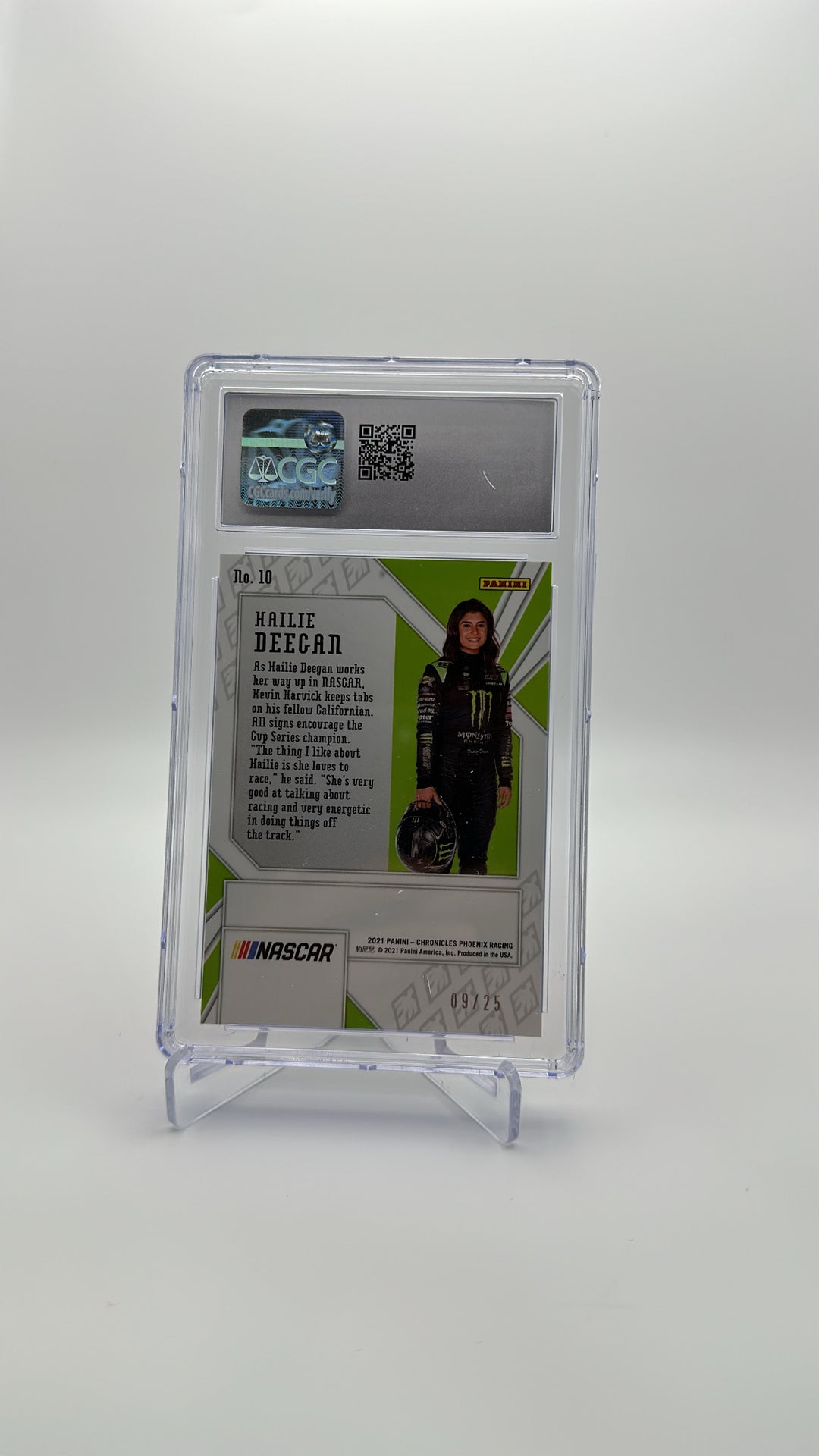 2021 Panini Chronicles - Hailie Deegan 10 - Purple /25 - CGC 9.5