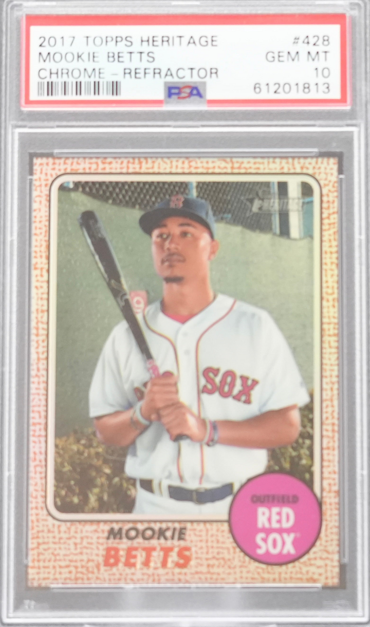 2017 Topps Heritage - Mookie Betts 428 - Chrome Refractor - PSA 10