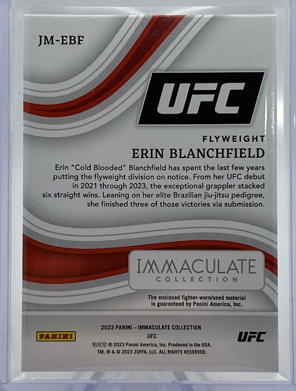 2023 Panini Immaculate UFC - Erin Blanchfield JM-EBA - Jumbo Training Shorts /10