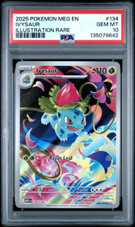 Ivysaur 134/132 Mega Evolution Illustration Rare - 2025 Pokemon - PSA 10