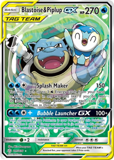 Blastoise & Piplup GX (Alternate Full Art) - SM - Cosmic Eclipse (SM12)
