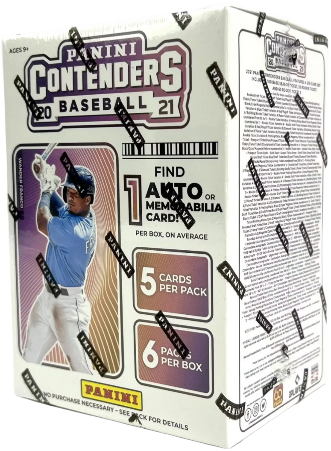 2021 Panini Contenders Baseball 6-Pack Blaster Box (Wave Parallels!)