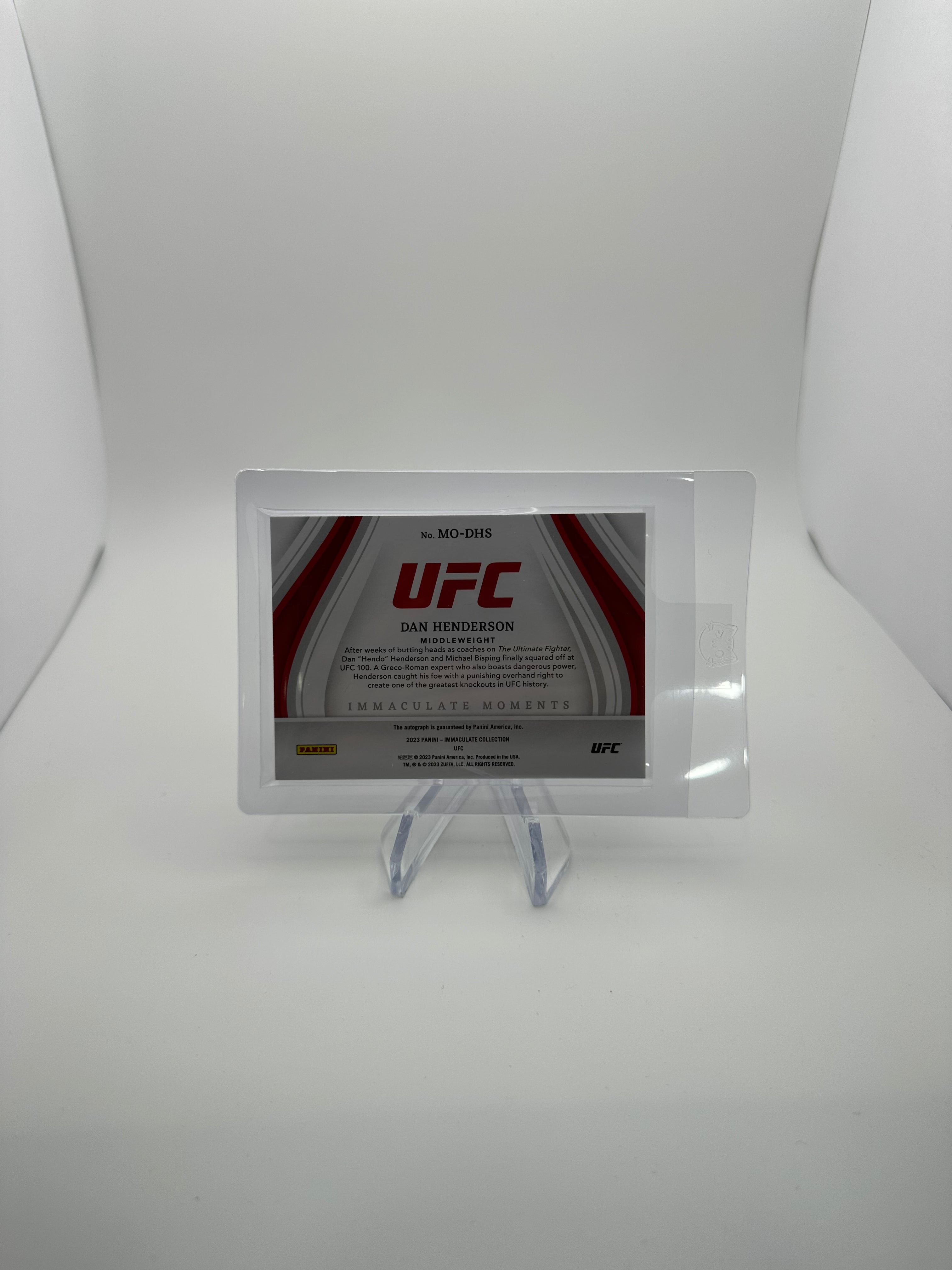 2023 Panini Immaculate UFC - Dan Henderson MO-DHS - Immaculate Moments /99