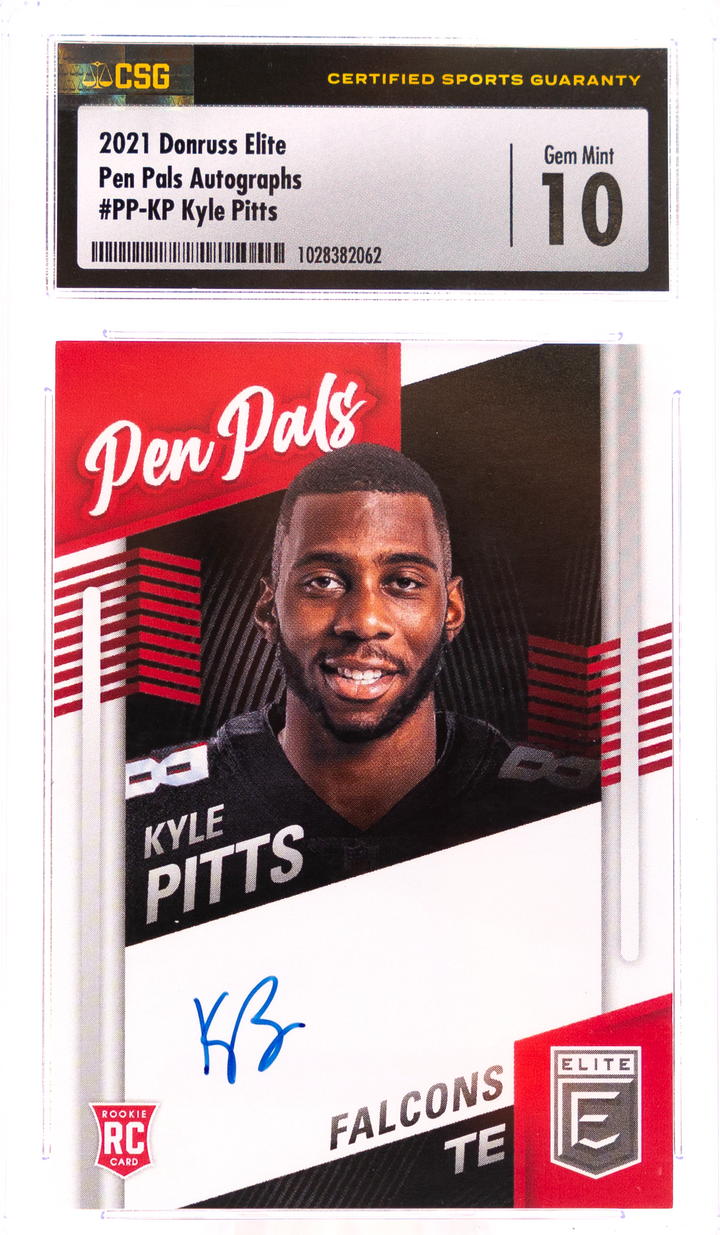 2021 Panini Donruss Elite - Kyle Pitts PP-KP - Pen Pals Autographs - CSG 10 / 10