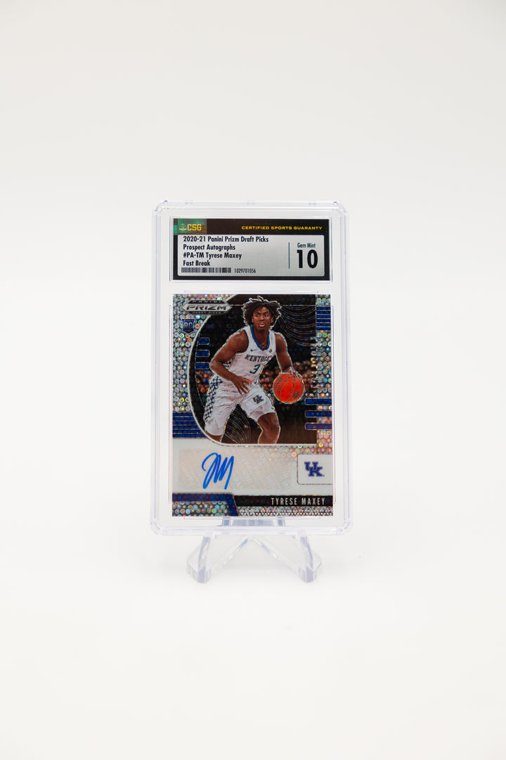 2020-21 Panini Prizm Draft Picks - Tyrese Maxey PA-TM - Fast Break - CSG CGC 10 / 9