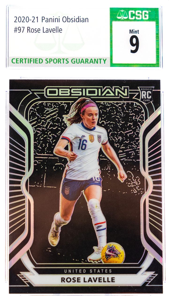 2020-21 Panini Obsidian - Rose Lavelle 97 - Silver /195 - CSG CGC 9