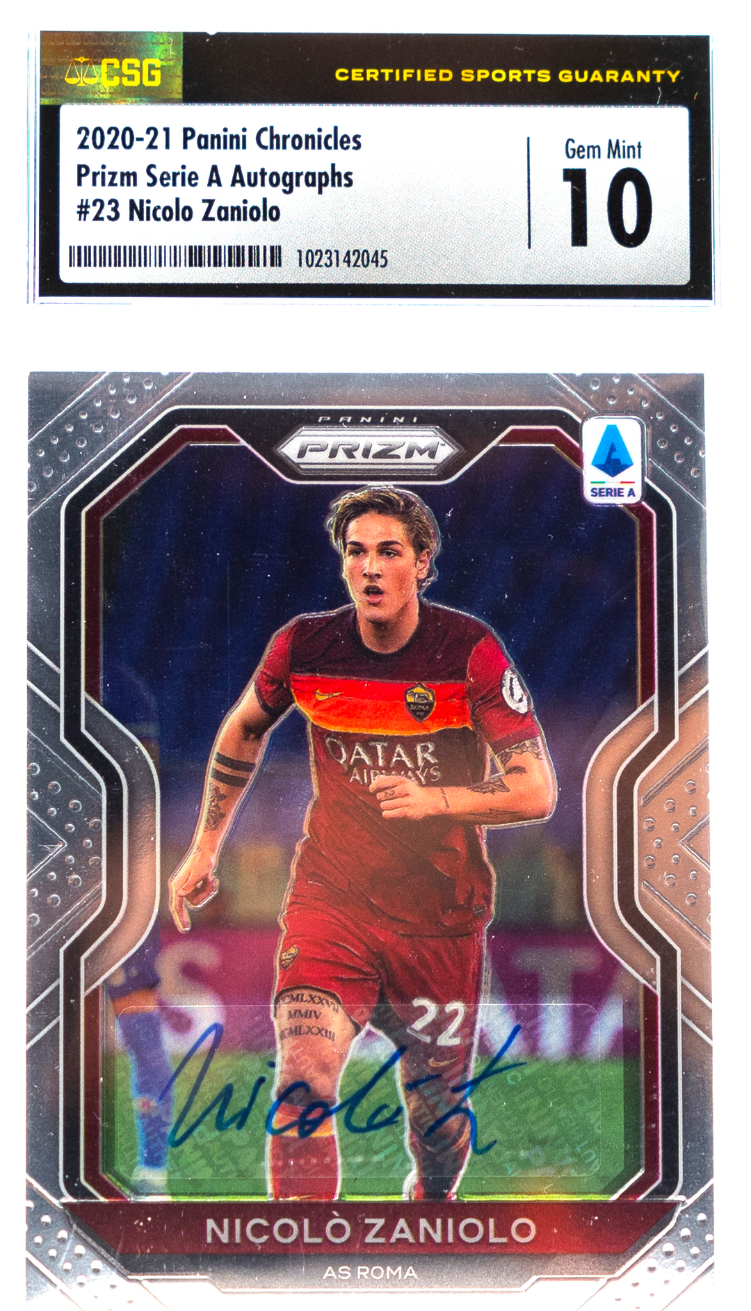 2020-21 Panini Chronicles - Nicolo Zaniolo 23 - Auto /500 - CSG CGC 10