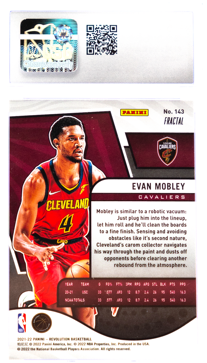 2021-22 Panini Revolution - Evan Mobley 143 - Fractal - CSG 10