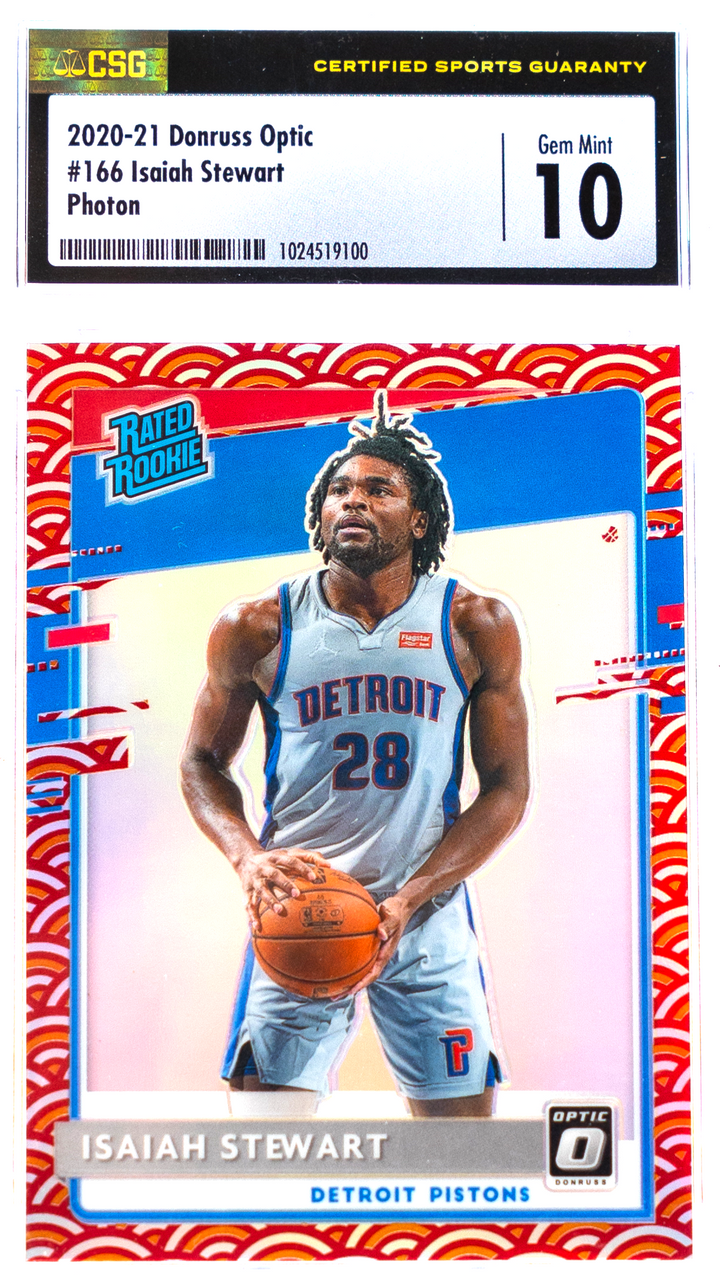 2020-21 Donruss Optic - Isaiah Stewart 166 - Photon - CSG 10