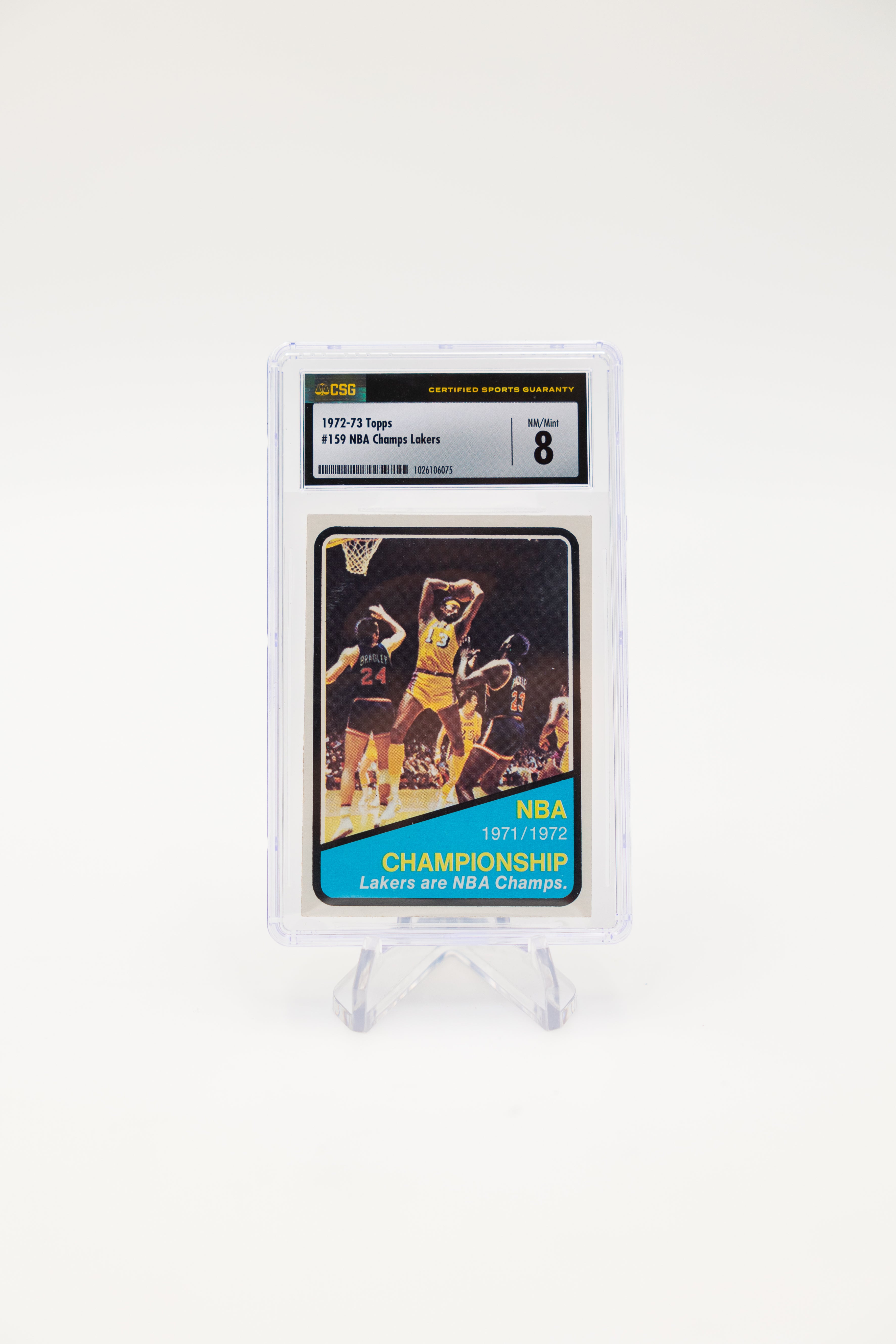 1972-73 Topps - NBA Champs Lakers 159 - CSG 8
