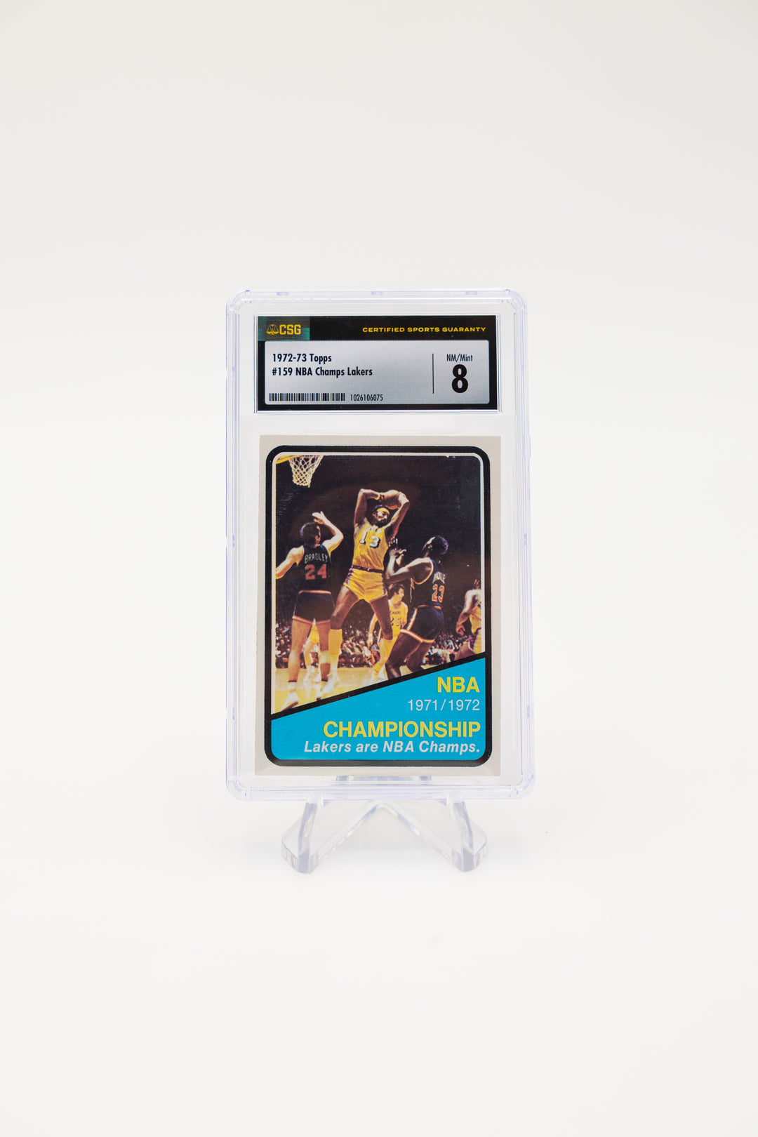 1972-73 Topps - NBA Champs Lakers 159 - CSG 8