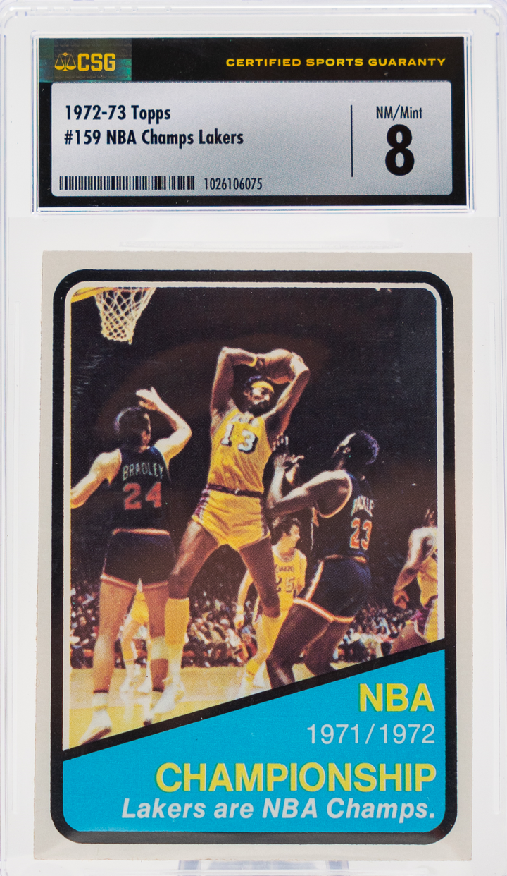 1972-73 Topps - NBA Champs Lakers 159 - CSG 8