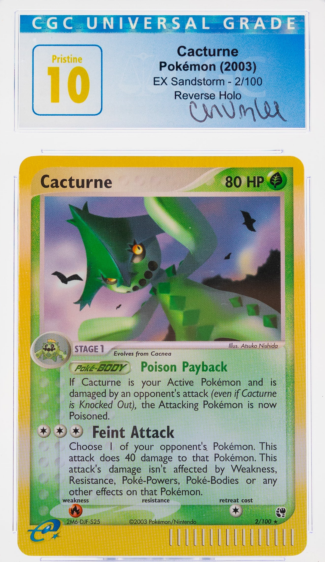 Cacturne 2/100 EX Sandstorm Reverse - 2003 Pokemon - Chumlee Collectio Cash Cards Unlimited Cacturne 2/100 EX Sandstorm Reverse - 2003 Pokemon - Chumlee Collectio Cash Cards Unlimited