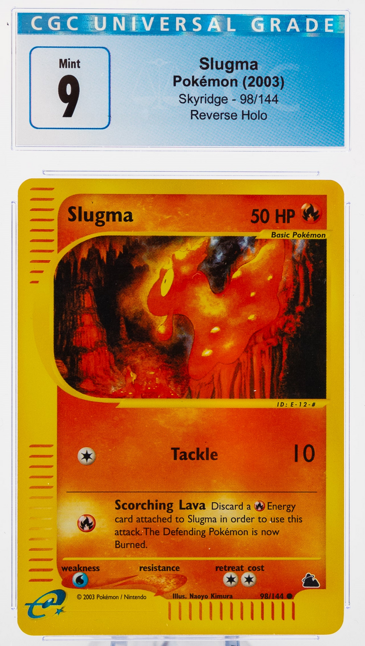 Slugma 98/144 Skyridge Reverse Holo - 2003 Pokemon - CGC 9