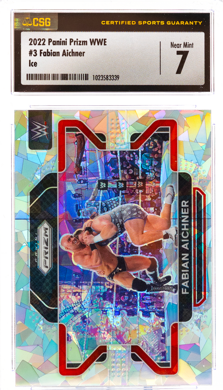 2022 Panini Prizm WWE - Fabian Aichner 3 - Ice  - CSG CGC 7