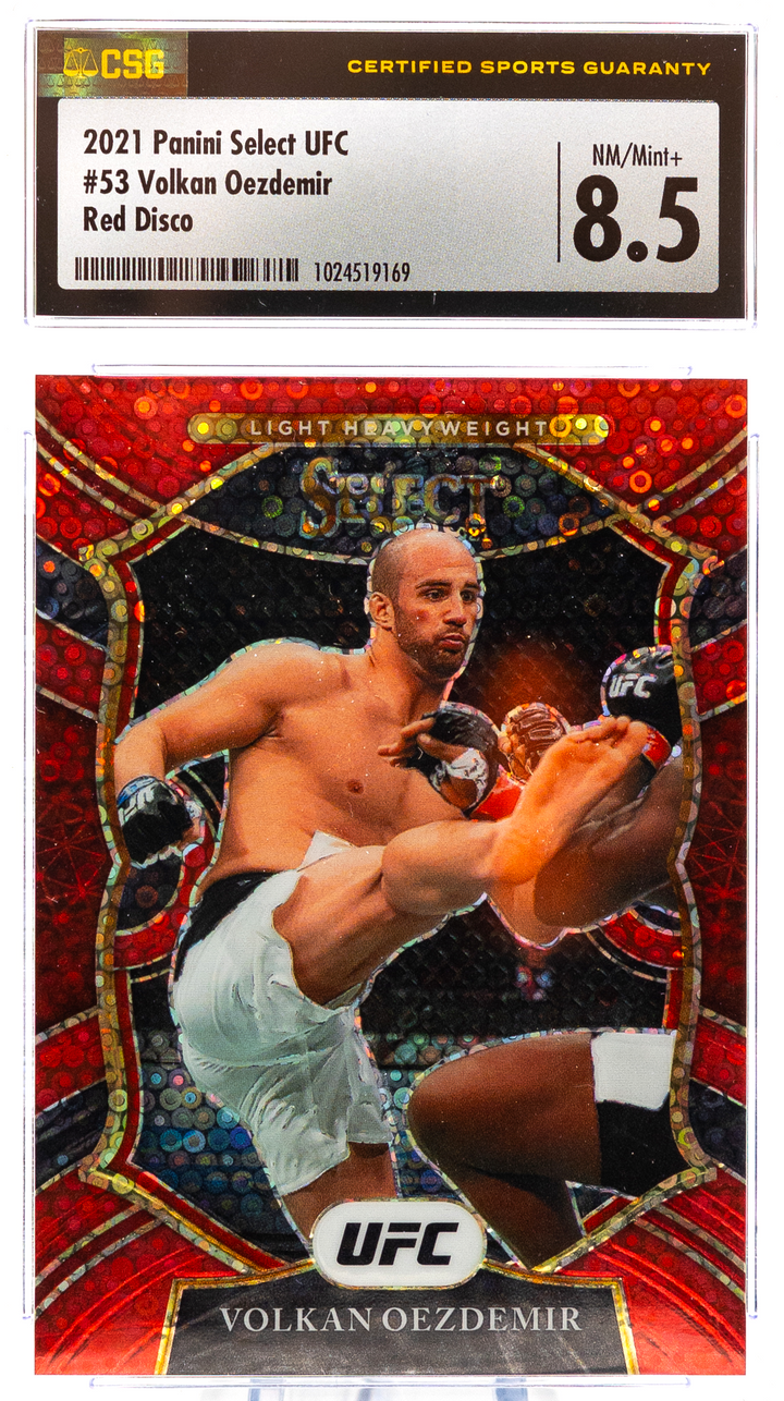 2021 Panini Select UFC - Volkan Oezdemir 53 - Red Disco /199 - CSG CGC 8.5