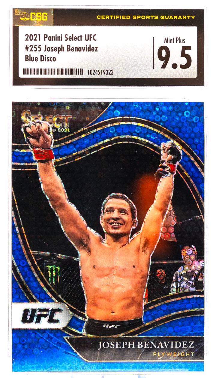 2021 Panini Select UFC - Joseph Benavidez 255 - Blue Disco /99 - CSG CGC 9.5