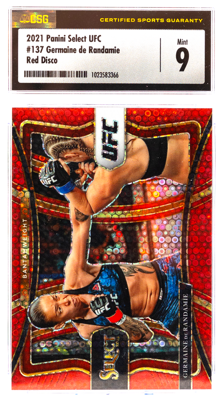 2021 Panini Select UFC - Germaine De Randamie 137 - Red Disco /199 - CSG CGC 9