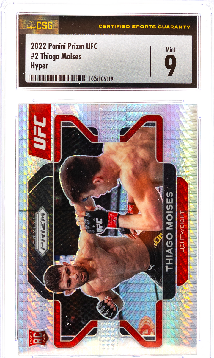 2021 Panini Prizm UFC - Thiago Moises 2  - Hyper - CSG CGC 9