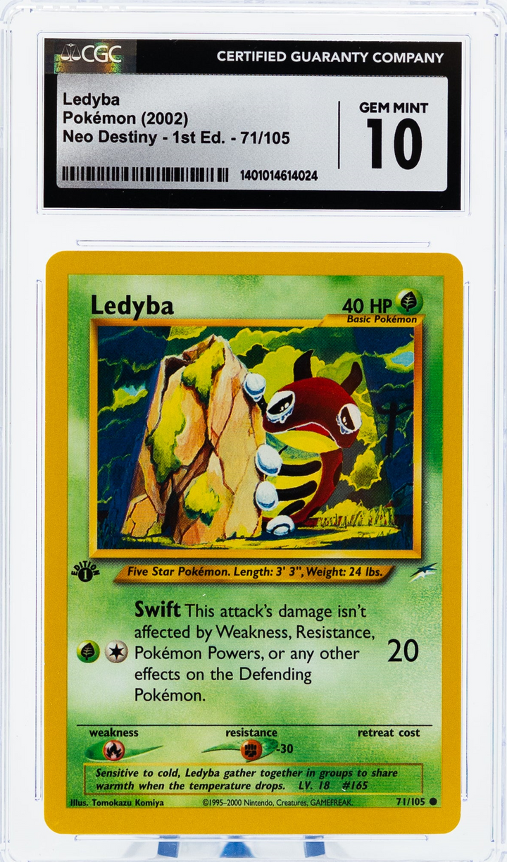 Ledyba 71/105 Neo Destiny 1st Edition - 2002 Pokemon - CGC 10