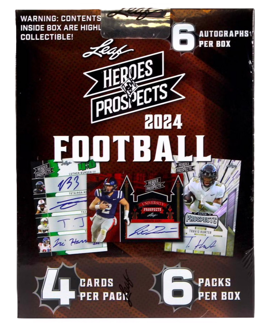 2024 Leaf Heroes & Prospects Football Hobby Box