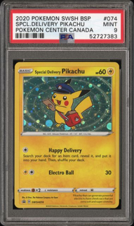 Special Delivery Pikachu SWSH074 Promo - 2020 Pokemon - PSA 9