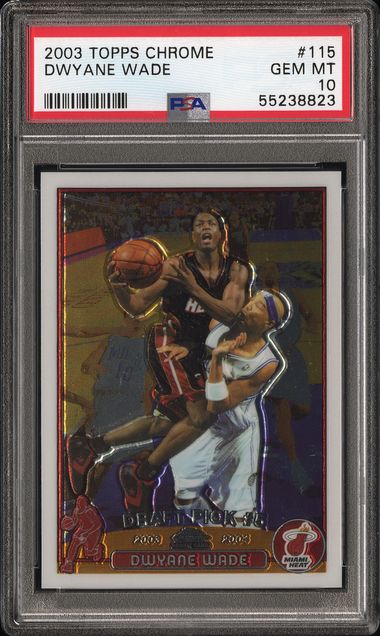 2003 Topps Chrome - Dwayne Wade 115 - PSA 10