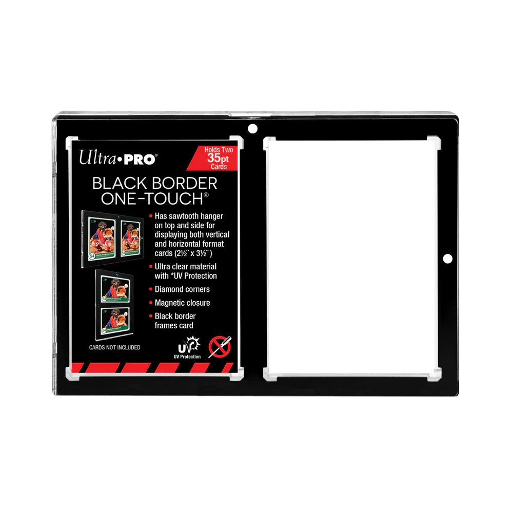 Ultra PRO 2-Card Black Border ONE-TOUCH Magnetic Holder