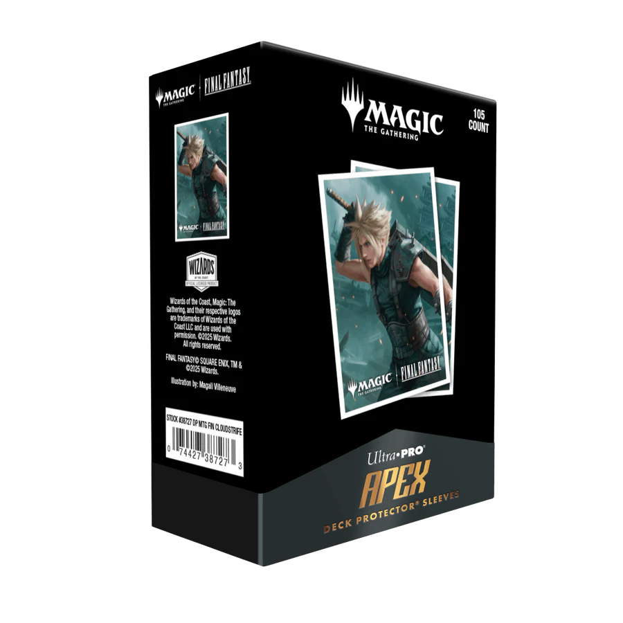 Ultra PRO: 105ct Standard Sleeves (APEX) - Final Fantasy (Cloud) Ultra PRO: 105ct Standard Sleeves (APEX) - Final Fantasy (Cloud)