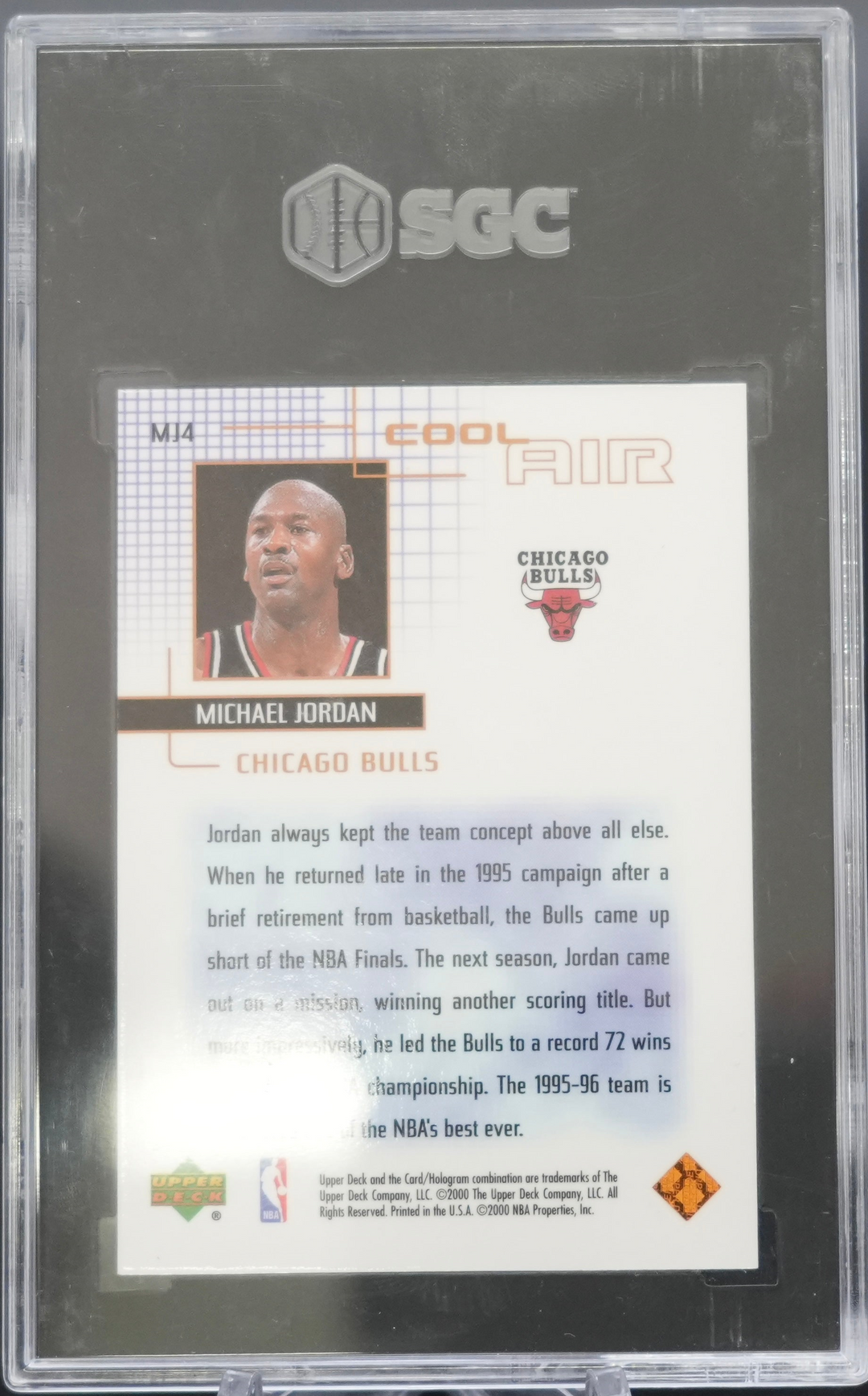 1999-00 Upper Deck - Michael Jordan MJ4 - Cool Air - SGC 8.5