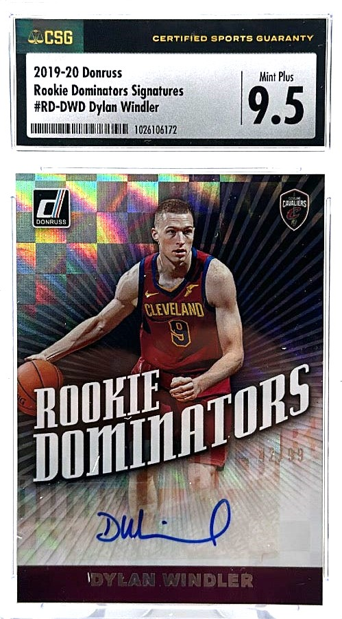 2019-20 Donruss - Dylan Windler RDDWD - Rookie Dominators Signaturs /99 - CSG CGC 9.5