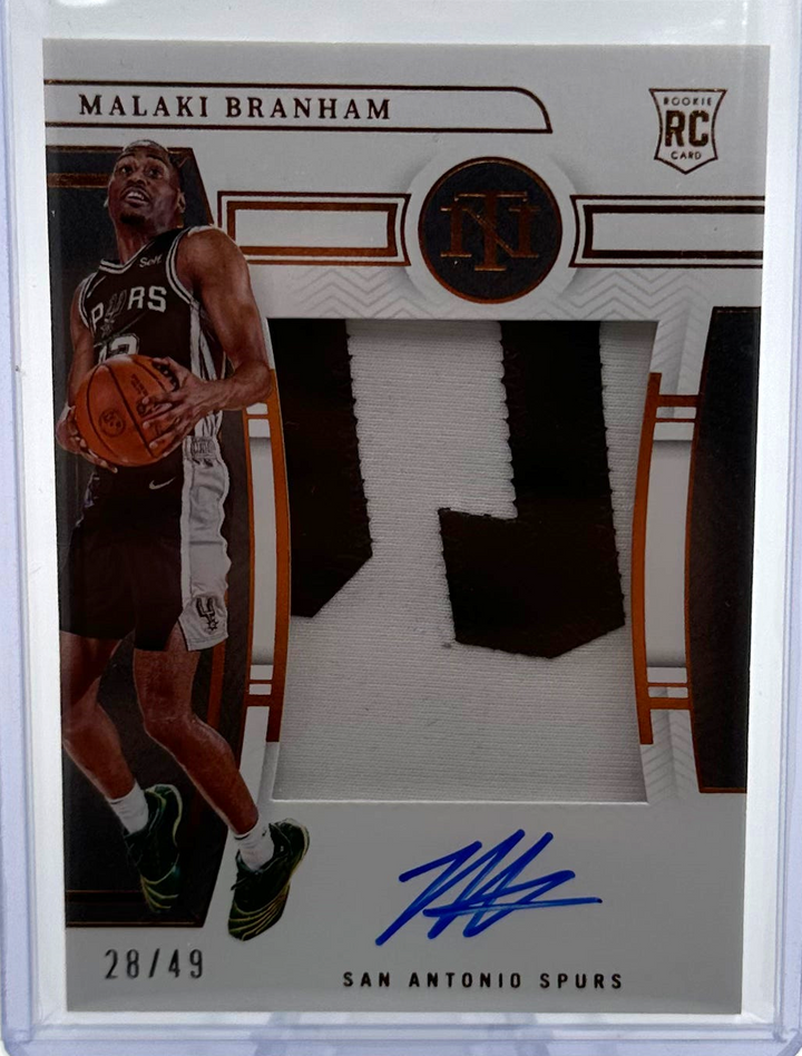 2022-23 National Treasures Basketball - Malaki Branham 109 - Bronze /49 RPA