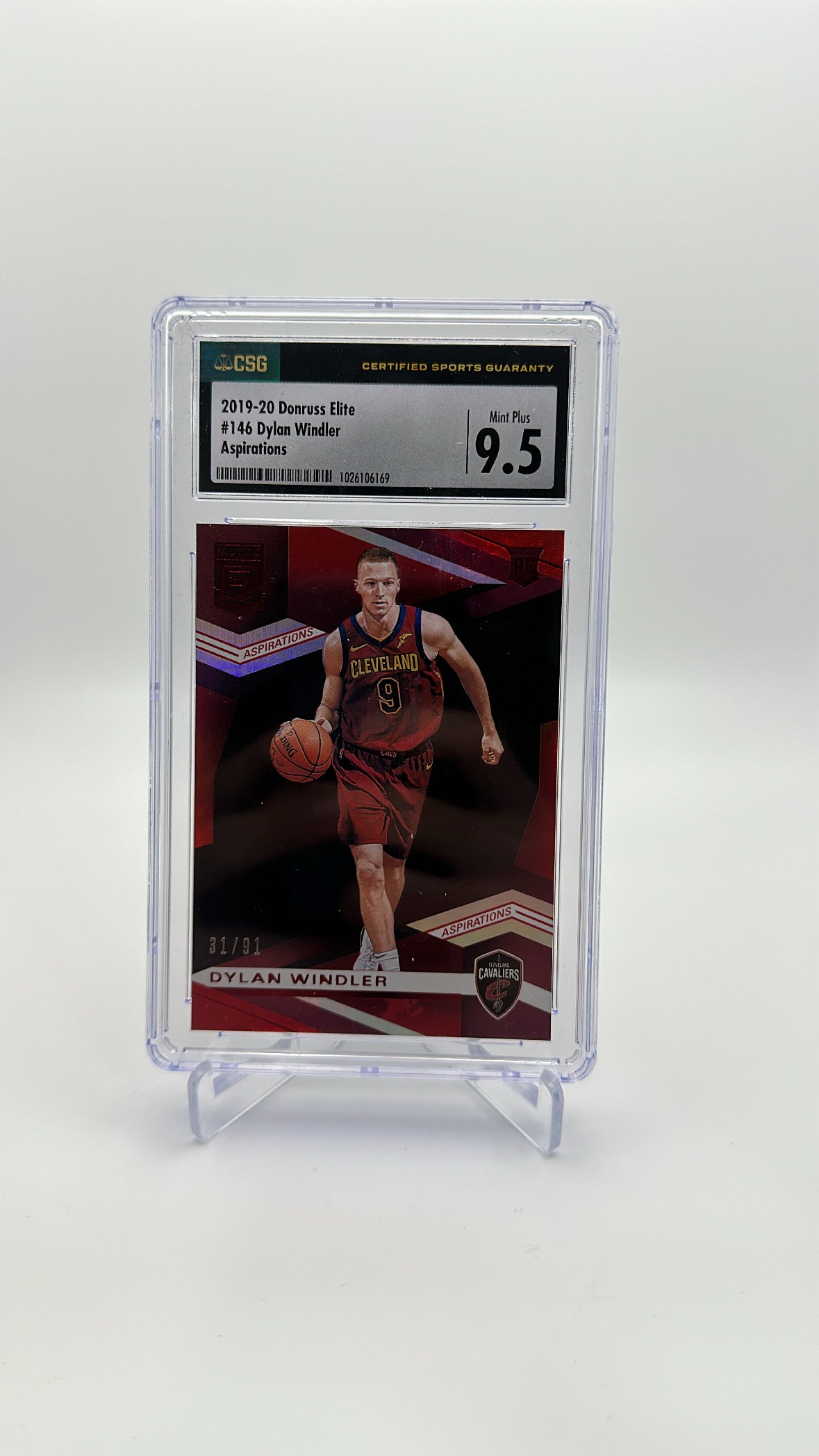 2019-20 Donruss Elite - Dylan Windler 146 - Red /91 - CSG CGC 9.5