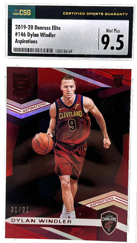 2019-20 Donruss Elite - Dylan Windler 146 - Red /91 - CSG CGC 9.5