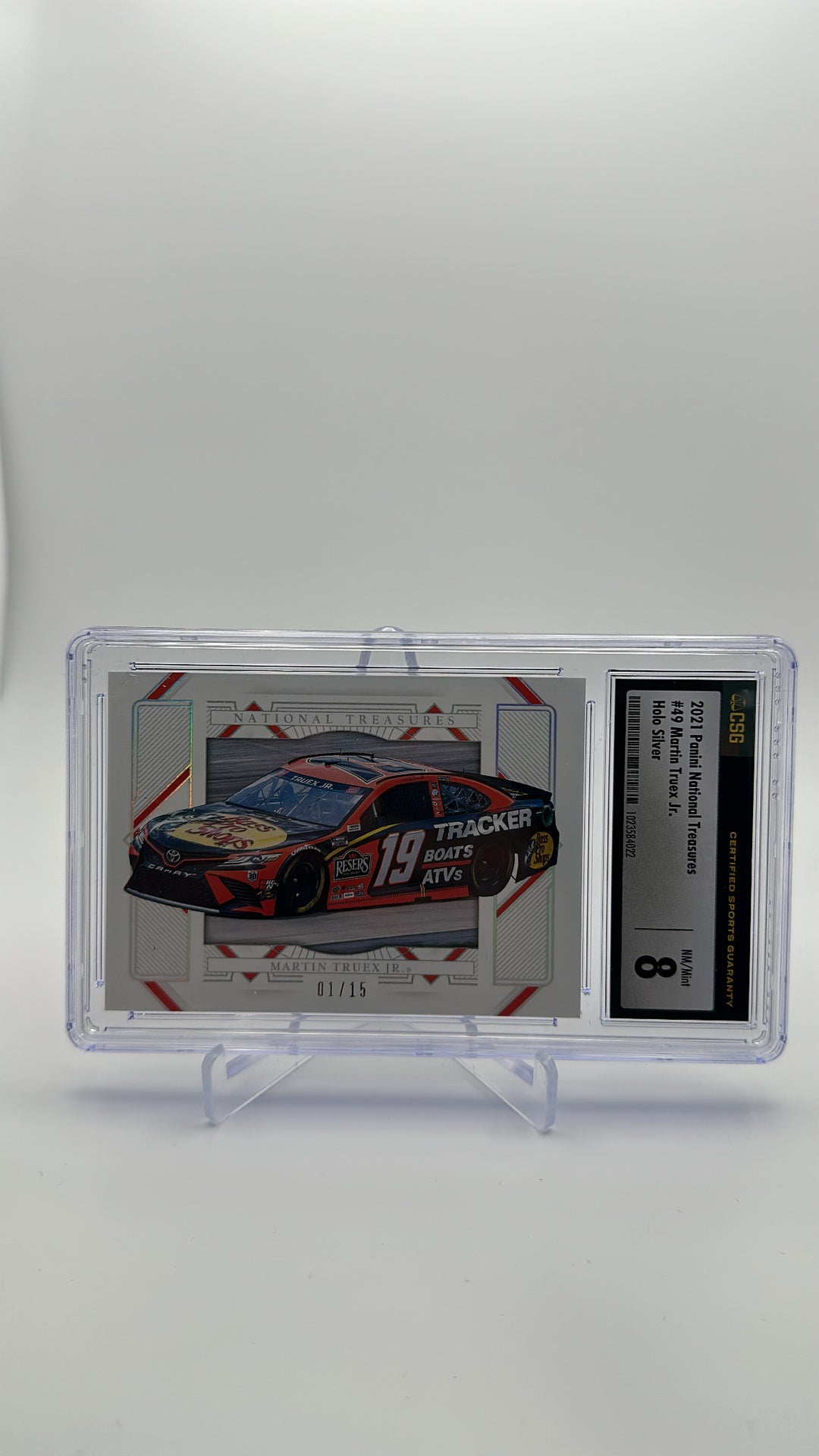 2021 Panini National Treasures - Martin Truex Jr. 49 - Holo Silver /15 - CSG CGC 8